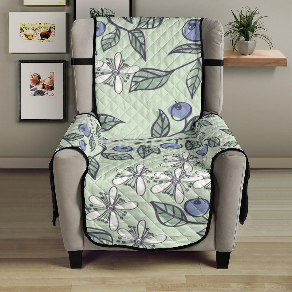 hand drawn blueberry pattern Chair Cover Protector
