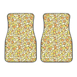 Popcorn Pattern Print Design 03 Front Car Mats
