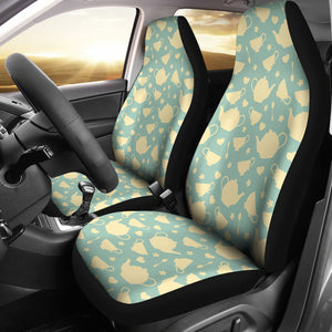 Tea Pots Pattern Print Design 02 Universal Fit Car Seat Covers