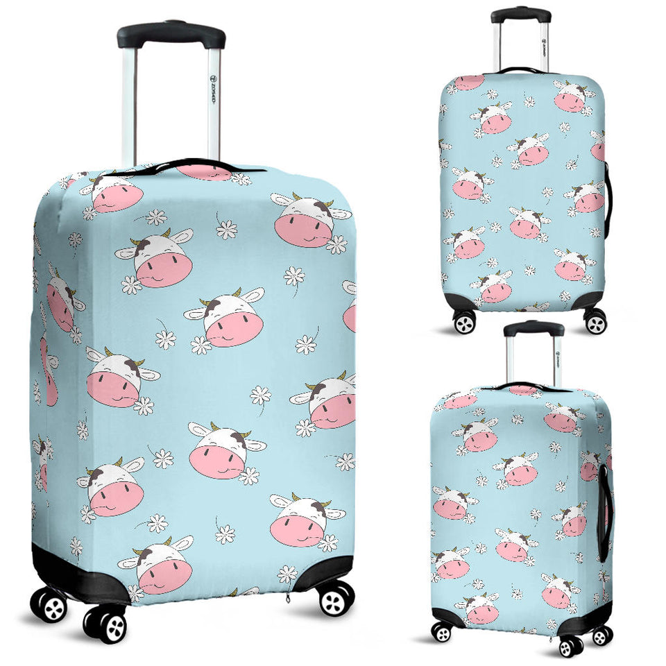 Cute Cow Flower Pattern Luggage Covers