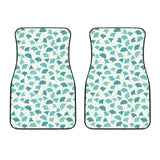 Green Ginkgo Leaves Pattern Front Car Mats