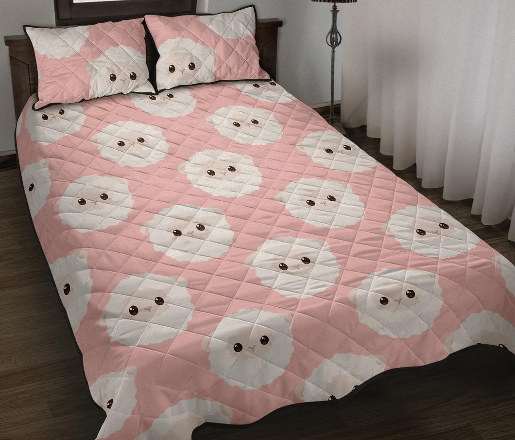 Cute sheep pattern Quilt Bed Set