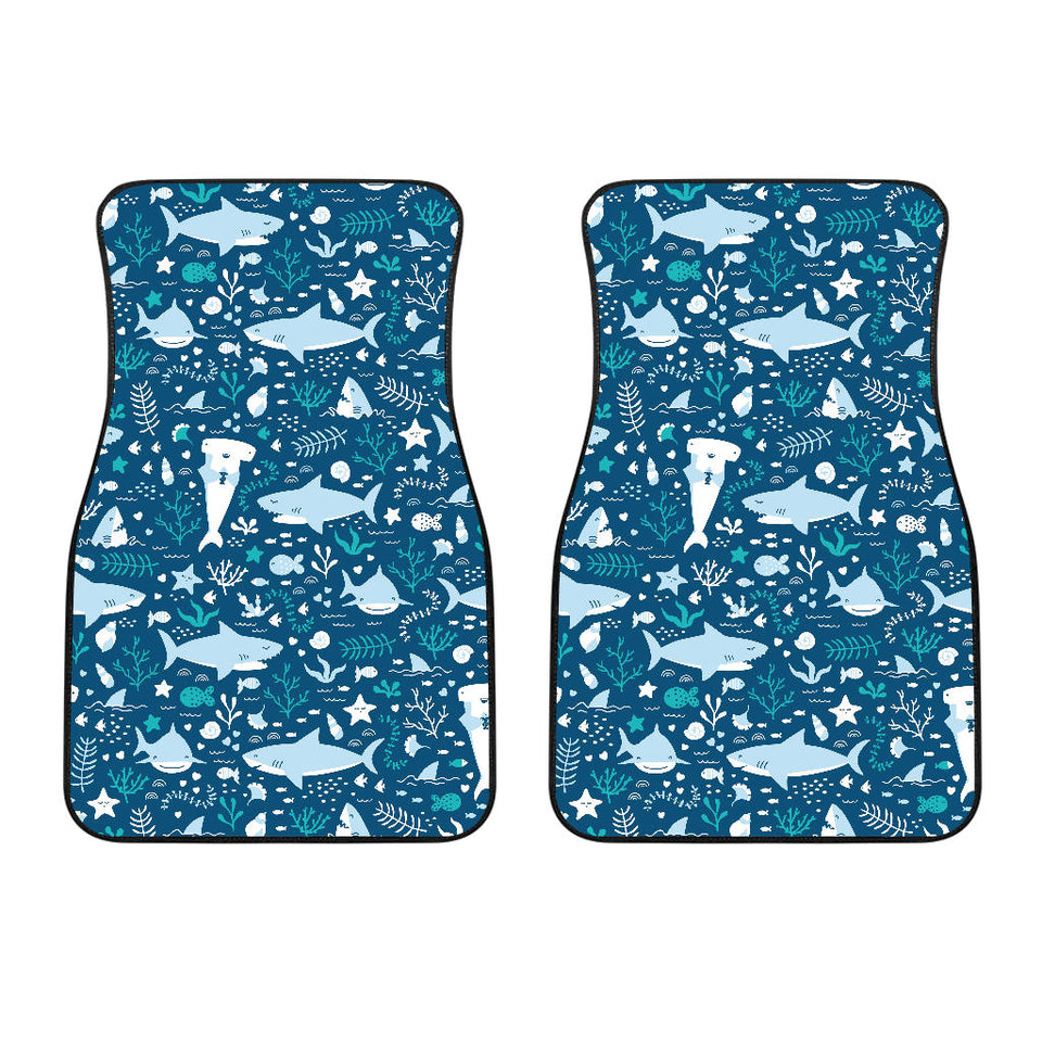 Cute Shark Pattern Front Car Mats