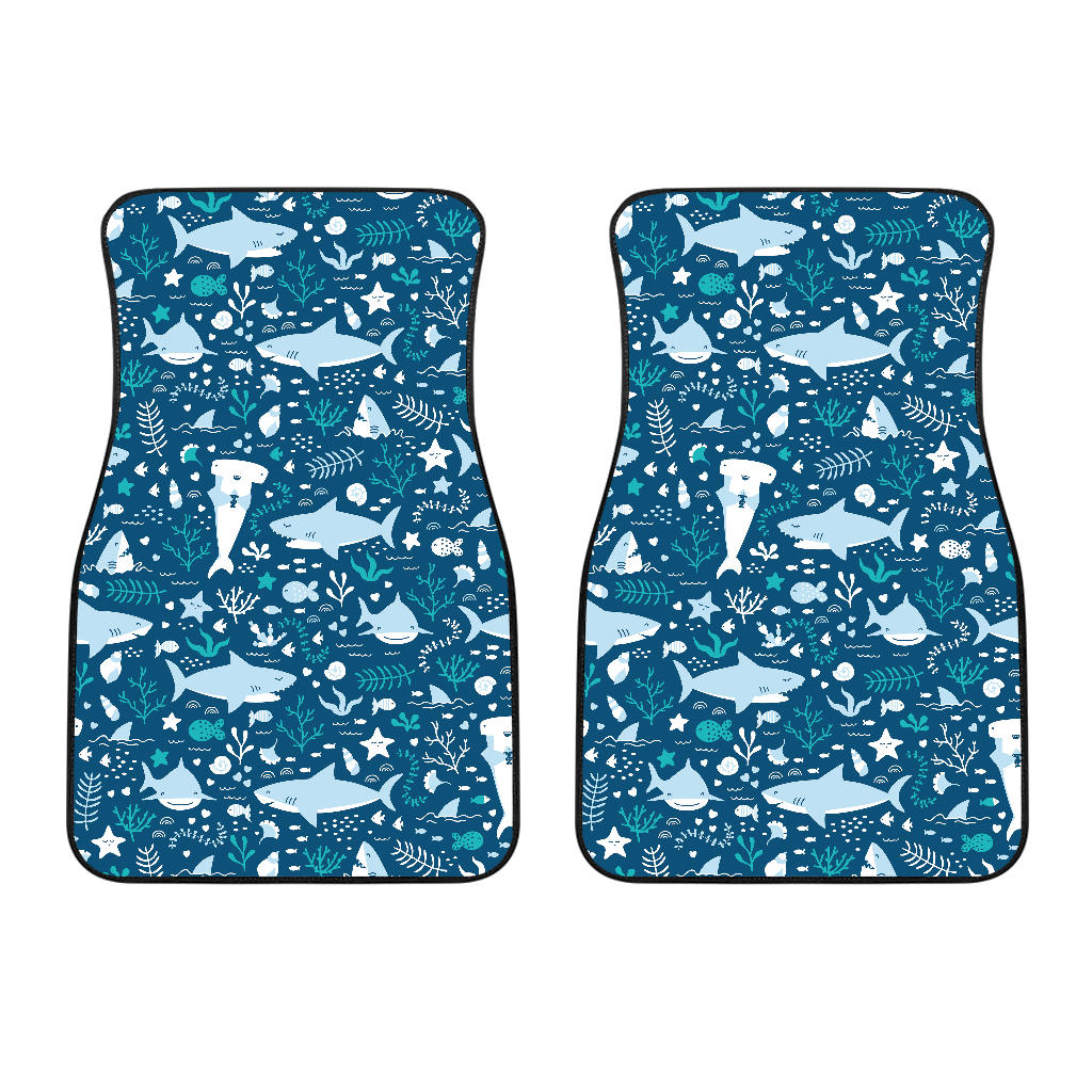 Cute Shark Pattern Front Car Mats