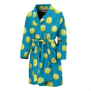 Tennis Pattern Print Design 05 Men's Bathrobe