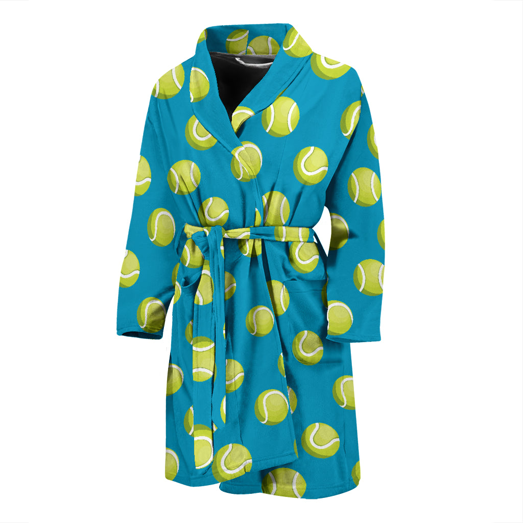 Tennis Pattern Print Design 05 Men's Bathrobe