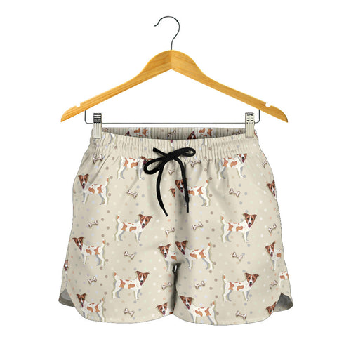 Jack Russel Pattern Print Design 02 Women Shorts