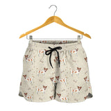 Jack Russel Pattern Print Design 02 Women Shorts
