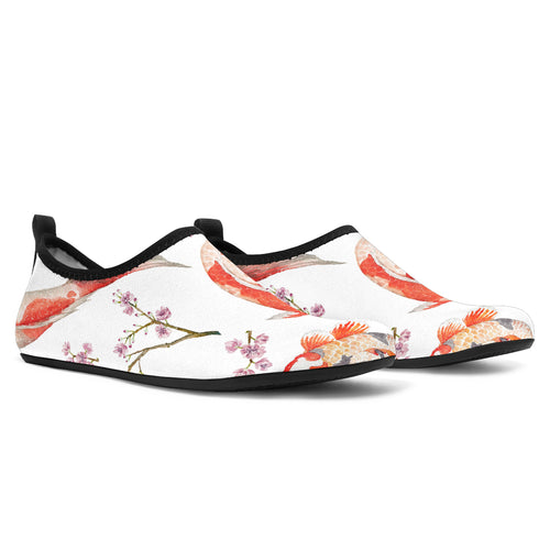 Watercolor Koi Fish Carp Fish Pattern Aqua Shoes