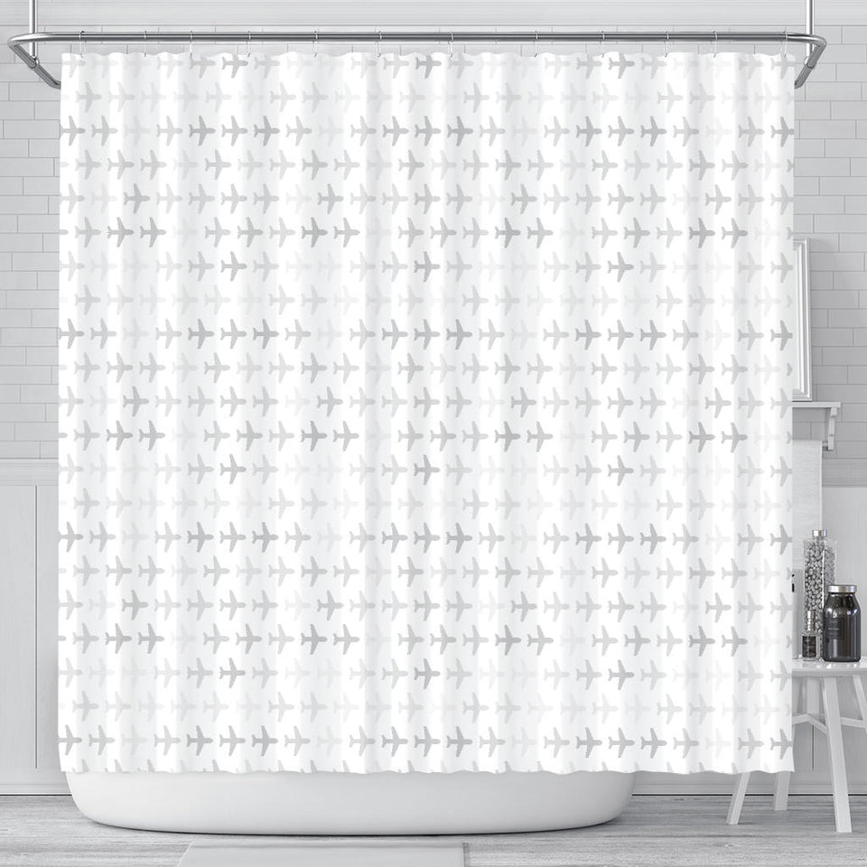 Airplane Print Pattern Shower Curtain Fulfilled In US