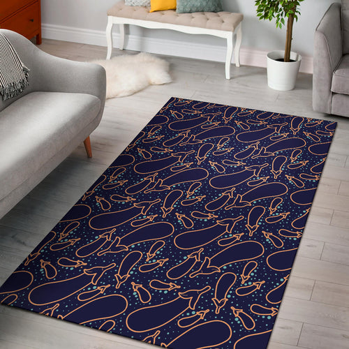 Eggplant Pattern Print Design 04 Area Rug