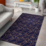 Eggplant Pattern Print Design 04 Area Rug