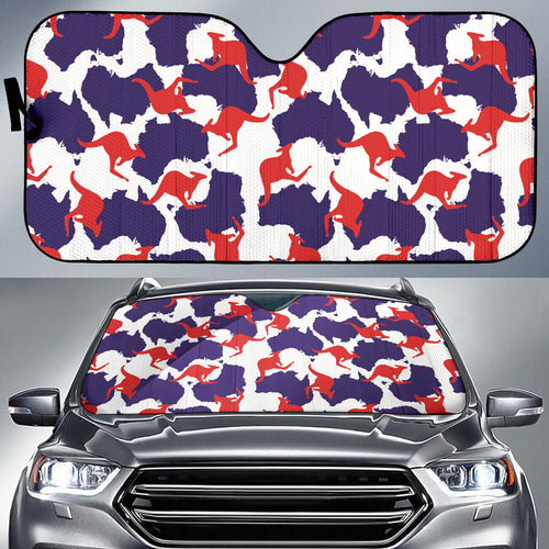 Kangaroo Australian Pattern Car Sun Shade