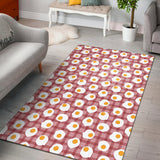 Fried Eggs Pattern Print Design 03 Area Rug