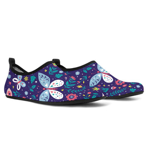 Colorful Butterfly Flower Pattern.Eps Aqua Shoes