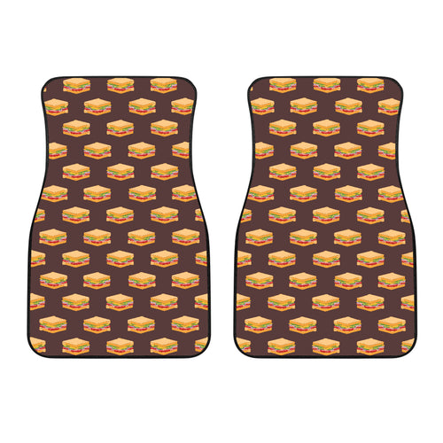 Sandwich Pattern Print Design 04 Front Car Mats