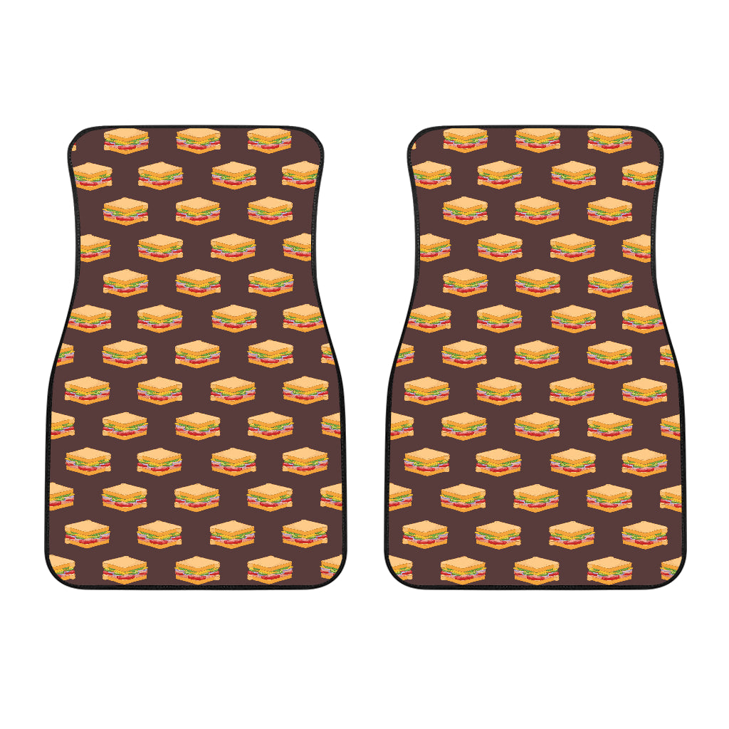 Sandwich Pattern Print Design 04 Front Car Mats