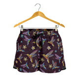 Hummingbird Pattern Print Design 04 Women Shorts