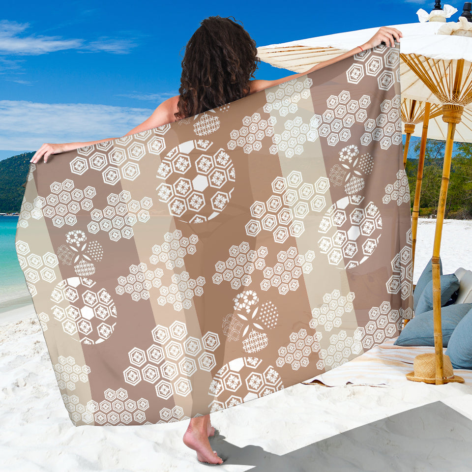 Beautiful Hexagon Japanese  Pattern Sarong
