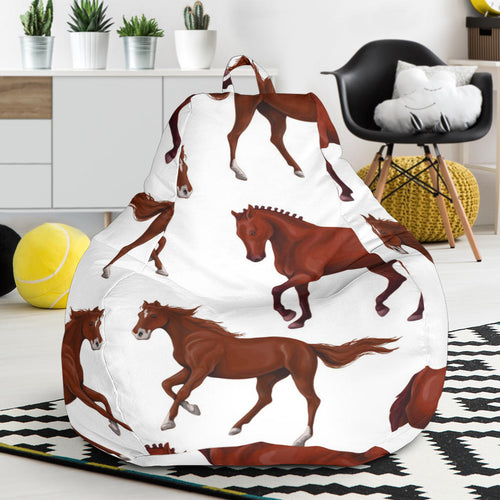 Horses Running Pattern Background Bean Bag Cover