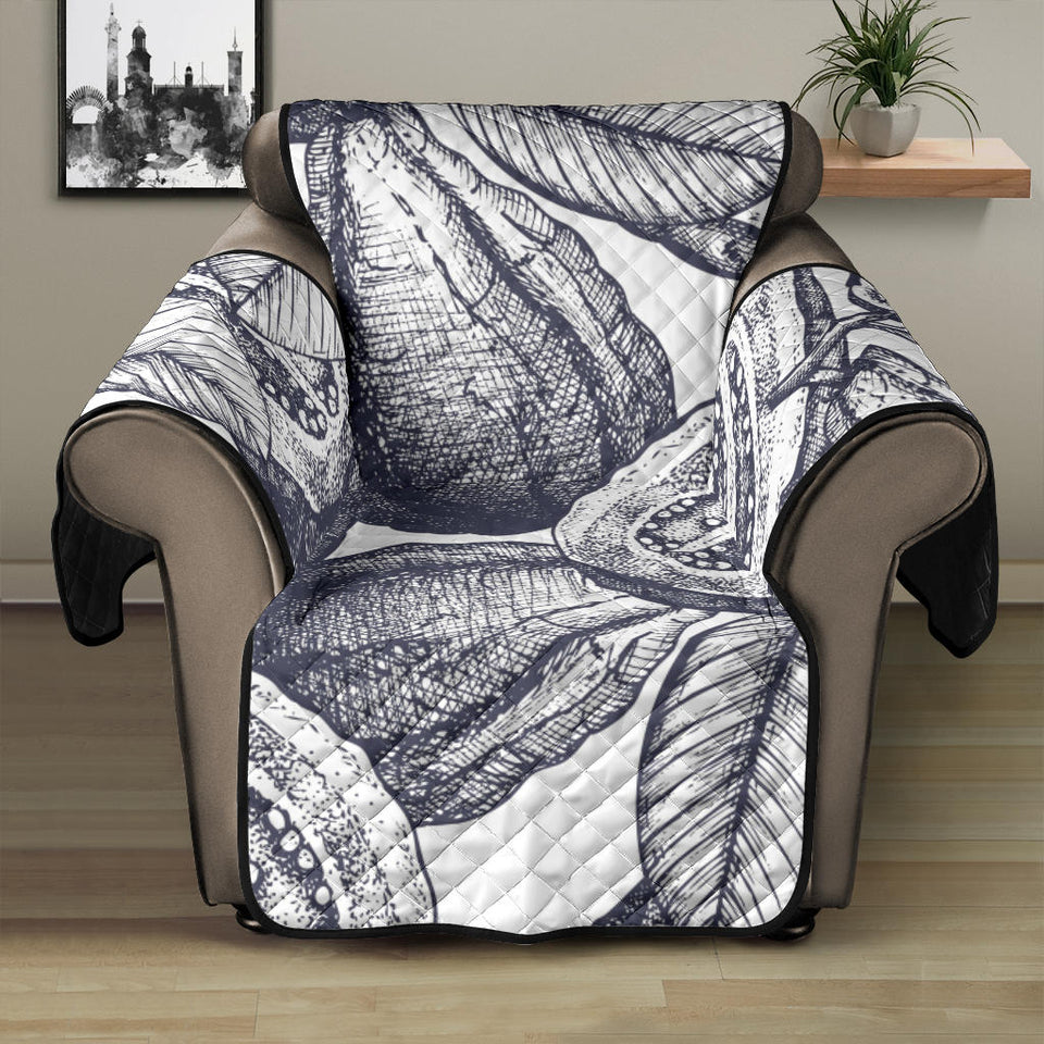 Guava tropical hand drawn pattern Recliner Cover Protector
