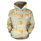 Cute Fat Shiba Inu Dog Pattern Men Women Pullover Hoodie