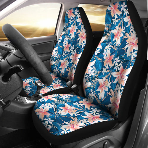 Hibiscus Pattern Print Design 02 Universal Fit Car Seat Covers