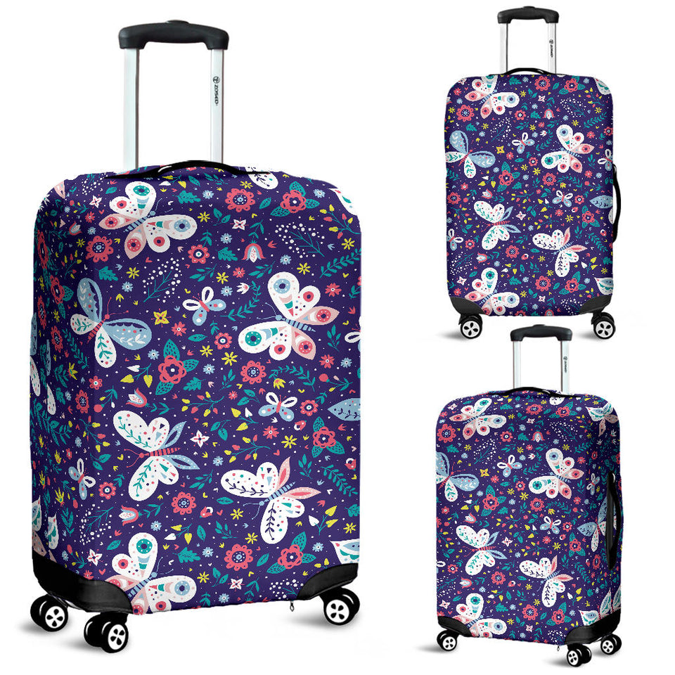 Colorful Butterfly Flower Pattern.Eps Luggage Covers