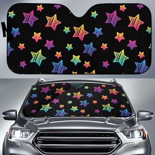 Colorful Star Pattern Car Sun Shade