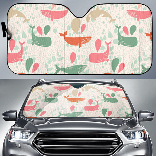 Cute Whale Pattern Car Sun Shade