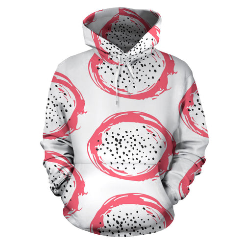 Hand Drawn Dragon Fruit Men Women Pullover Hoodie