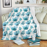 Coral Reef Pattern Print Design 04 Premium Blanket