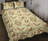 Windmill Wheat pattern Quilt Bed Set