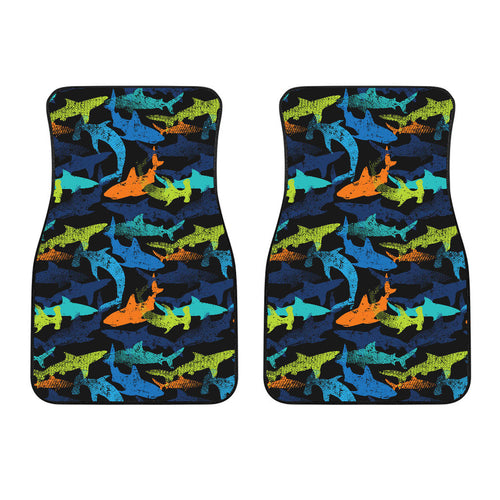 Colorful Shark Front Car Mats
