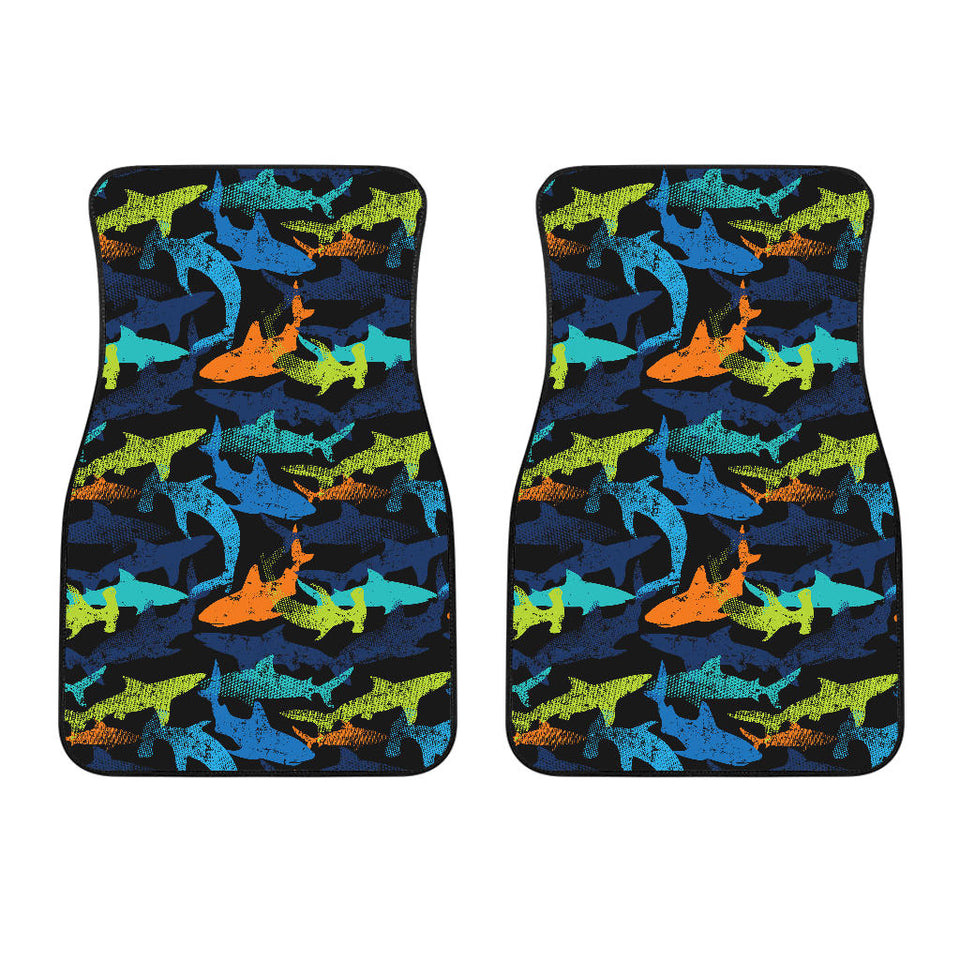Colorful Shark Front Car Mats