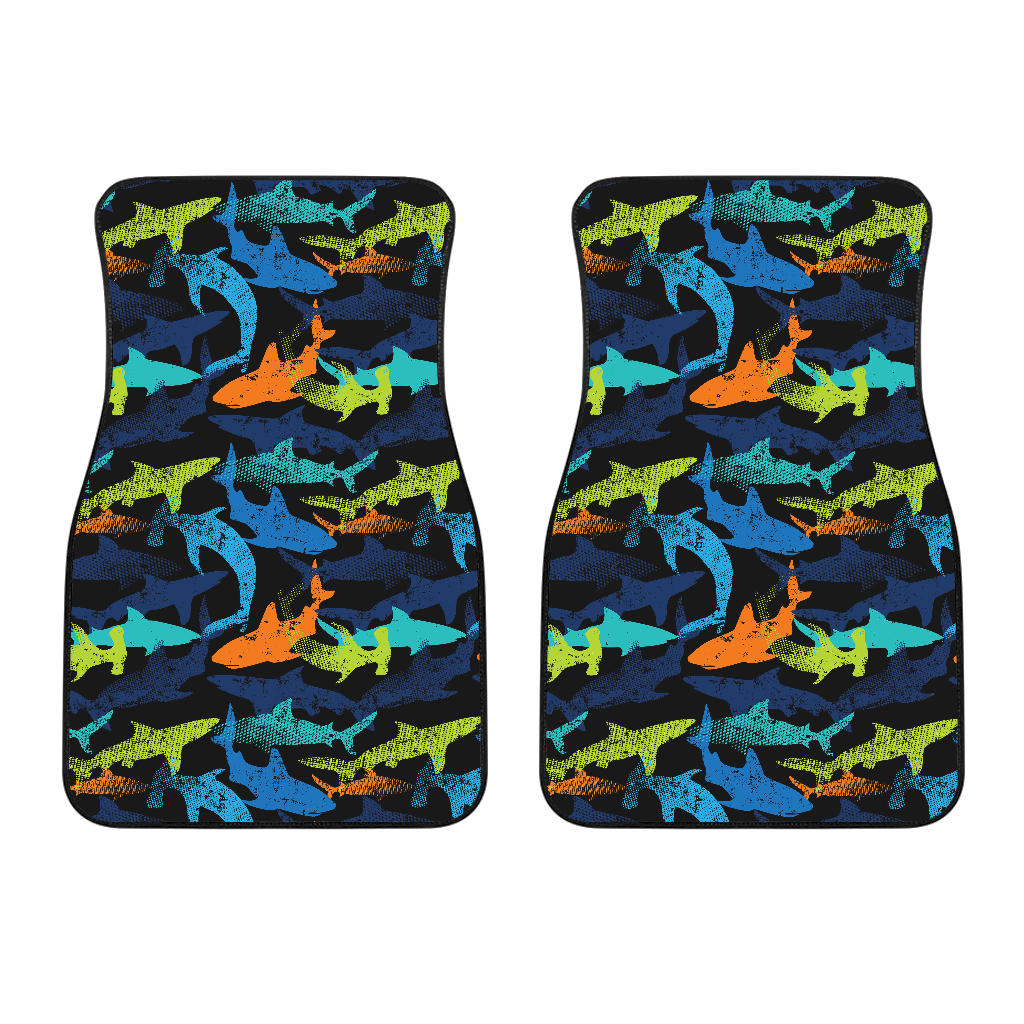 Colorful Shark Front Car Mats