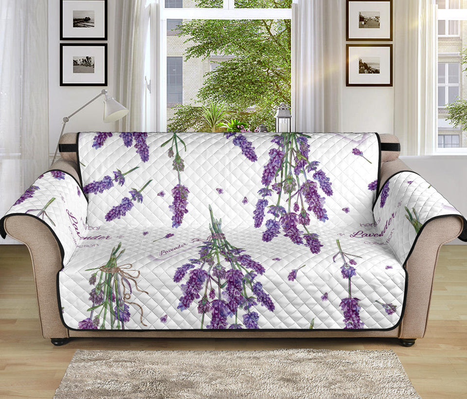 lavender flower design pattern Sofa Cover Protector