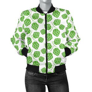Hop Pattern Background Women'S Bomber Jacket
