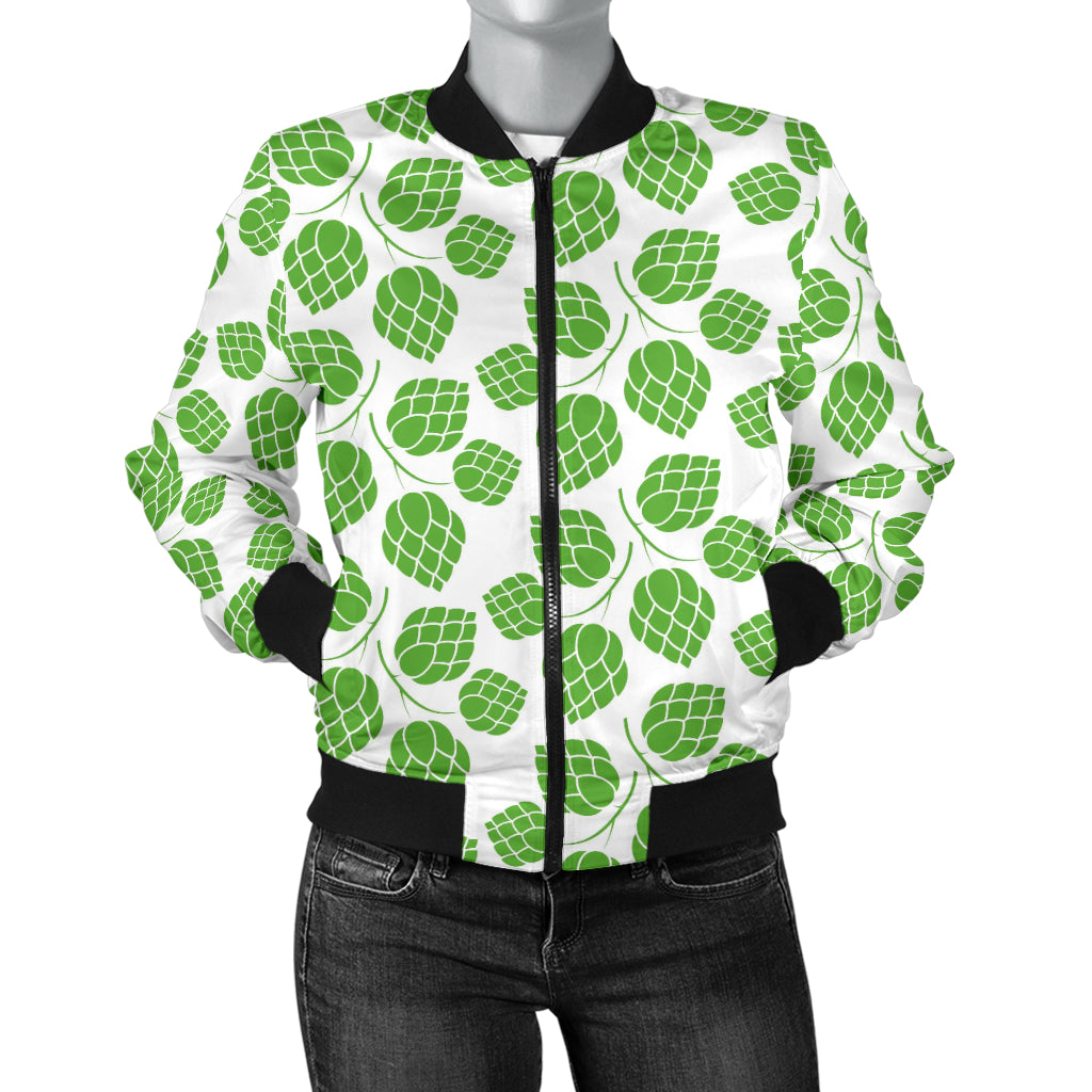 Hop Pattern Background Women'S Bomber Jacket