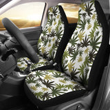 Canabis Marijuana Weed Pattern Print Design 05 Universal Fit Car Seat Covers
