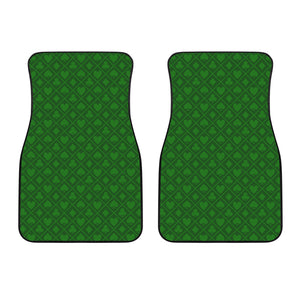 Casino Cards Suits Pattern Print Design 04 Front Car Mats