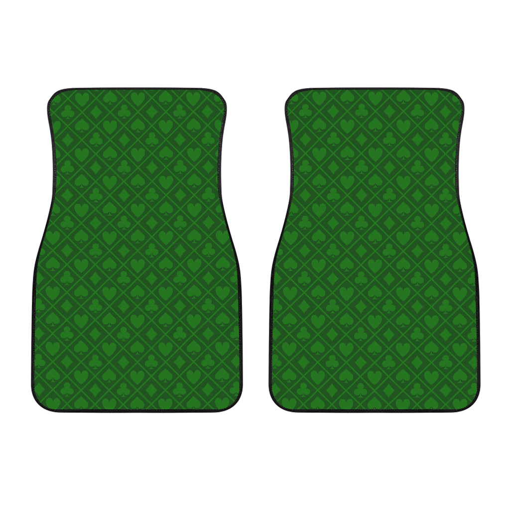 Casino Cards Suits Pattern Print Design 04 Front Car Mats