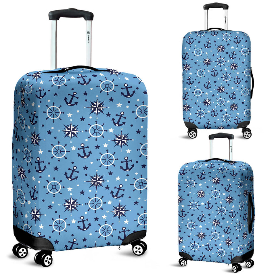 Anchors Rudder Compass Star Nautical Pattern Luggage Covers