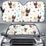 Cute Chihuahua Dog Pattern Car Sun Shade