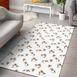Jack Russel Pattern Print Design 04 Area Rug