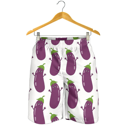 Eggplant Pattern Print Design 01 Men Shorts