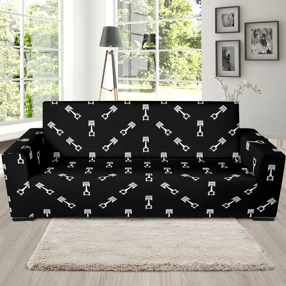Engine Piston Black Theme Pattern Print Design 03 Sofa Slipcover