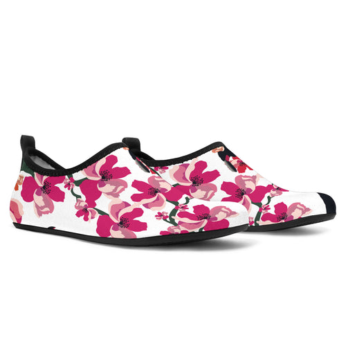 Toucan Flower Design Pattern Aqua Shoes