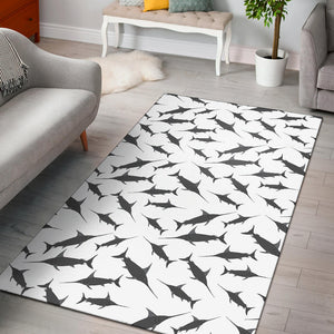 Swordfish Pattern Print Design 04 Area Rug