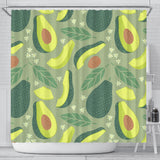 Avocado Pattern Shower Curtain Fulfilled In US